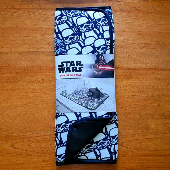 STAR WARS Stormtrooper Darth Vader Dark Side - Kitchen Dish Drying Mat - DISNEY - Picture 1 of 6
